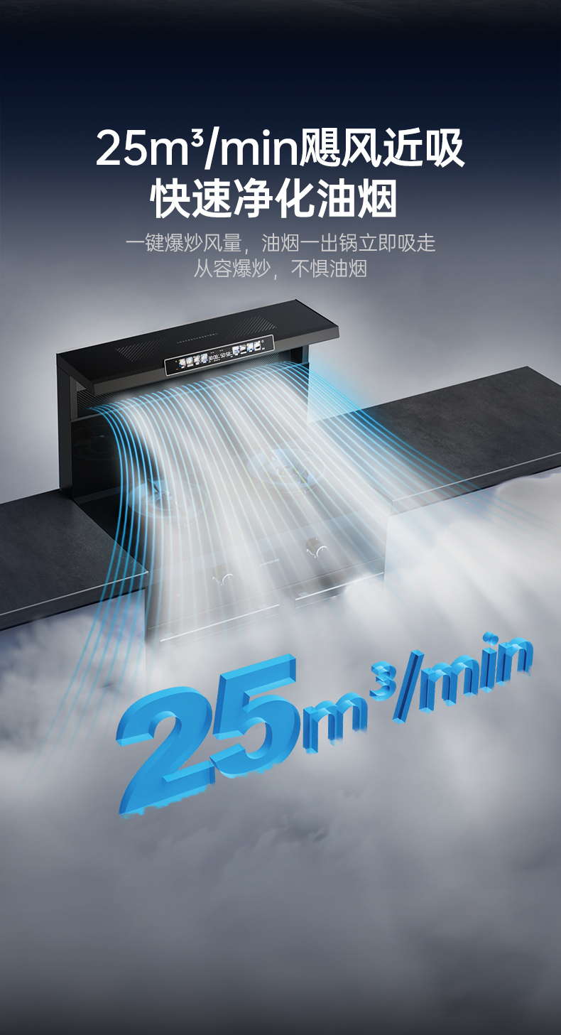 帅丰天机3蒸烤独立（黑）集成灶