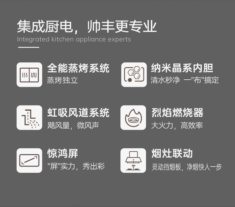 帅丰J6 简·爱 蒸烤独立集成烹饪中心