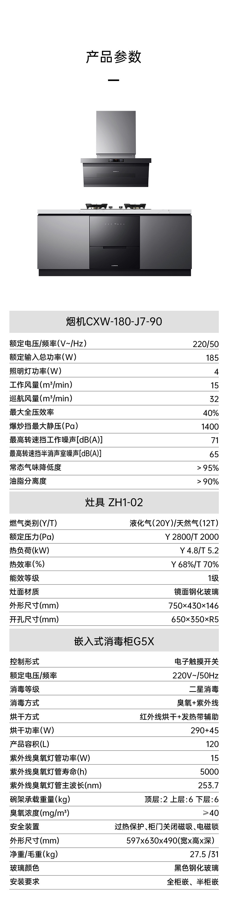 帅丰飓风J7套系（预售）集成烹饪中心