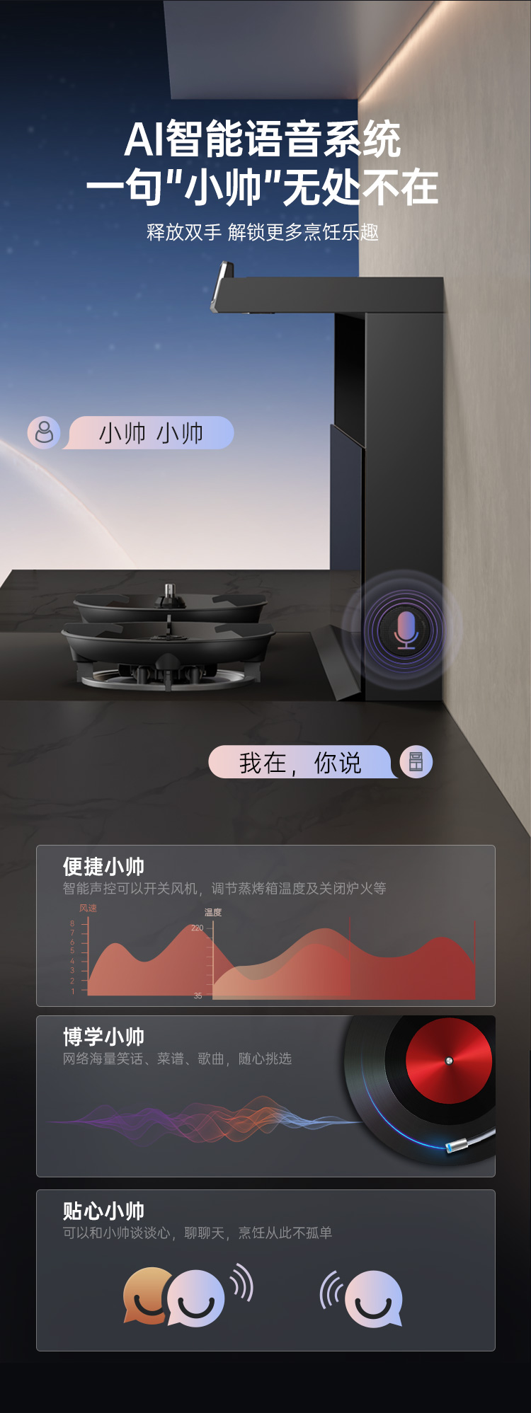 帅丰天机3消毒柜款（黑）集成灶