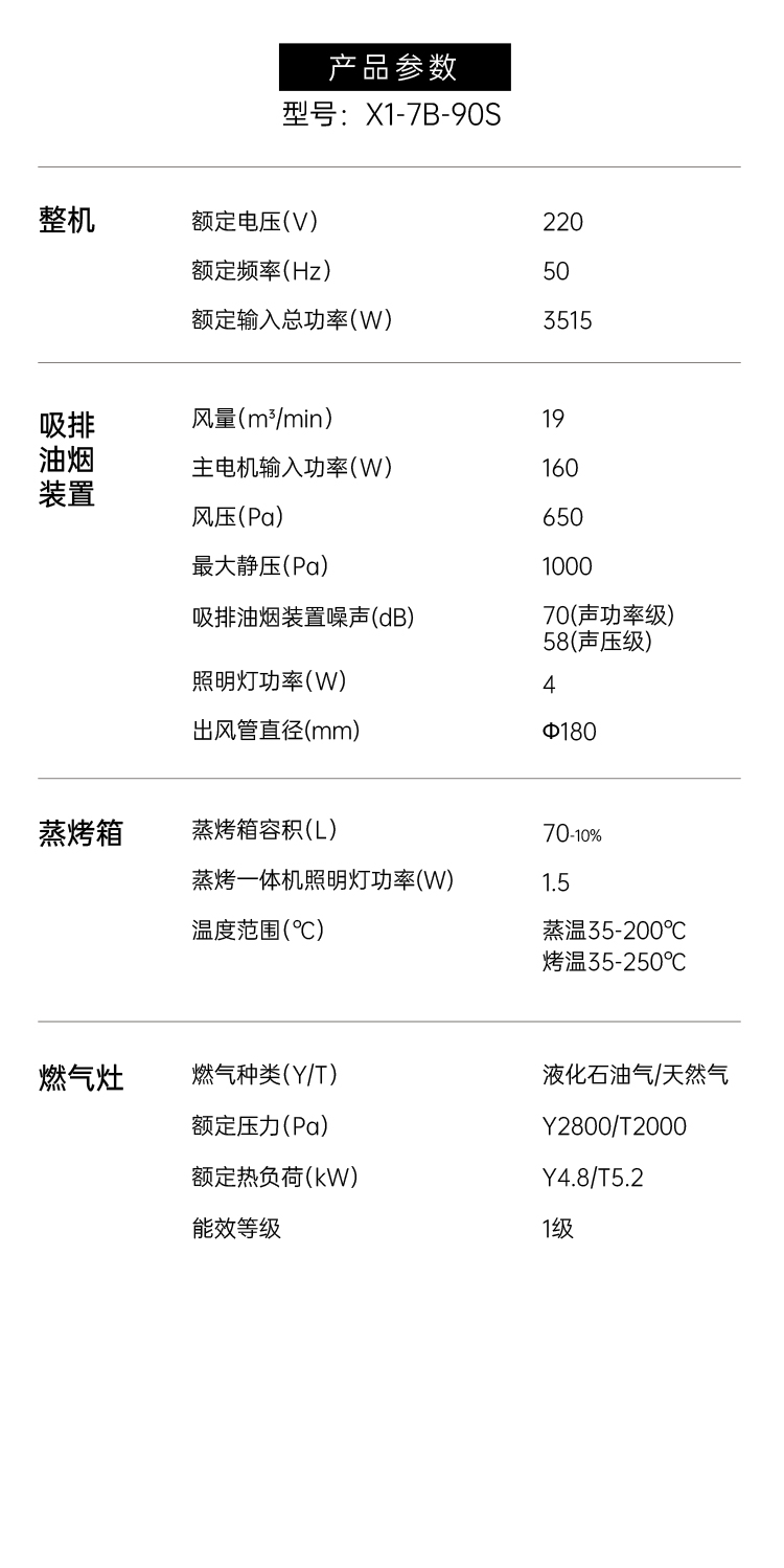 帅丰星辰X1双子星蒸烤一体(90S)集成灶