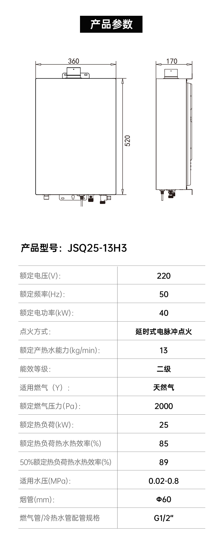 帅丰JSQ25-13H3