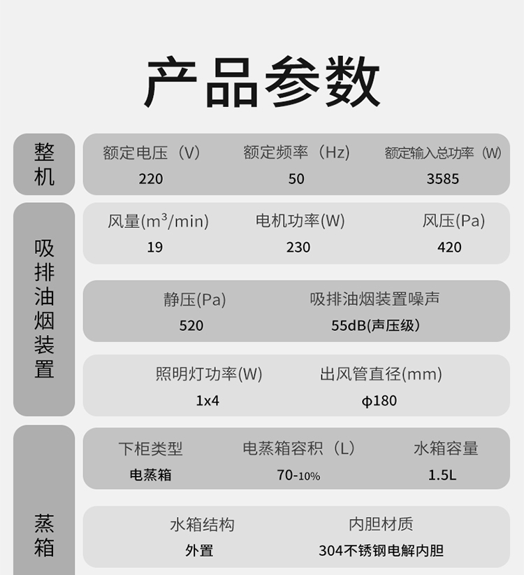帅丰ND6蒸箱款集成灶