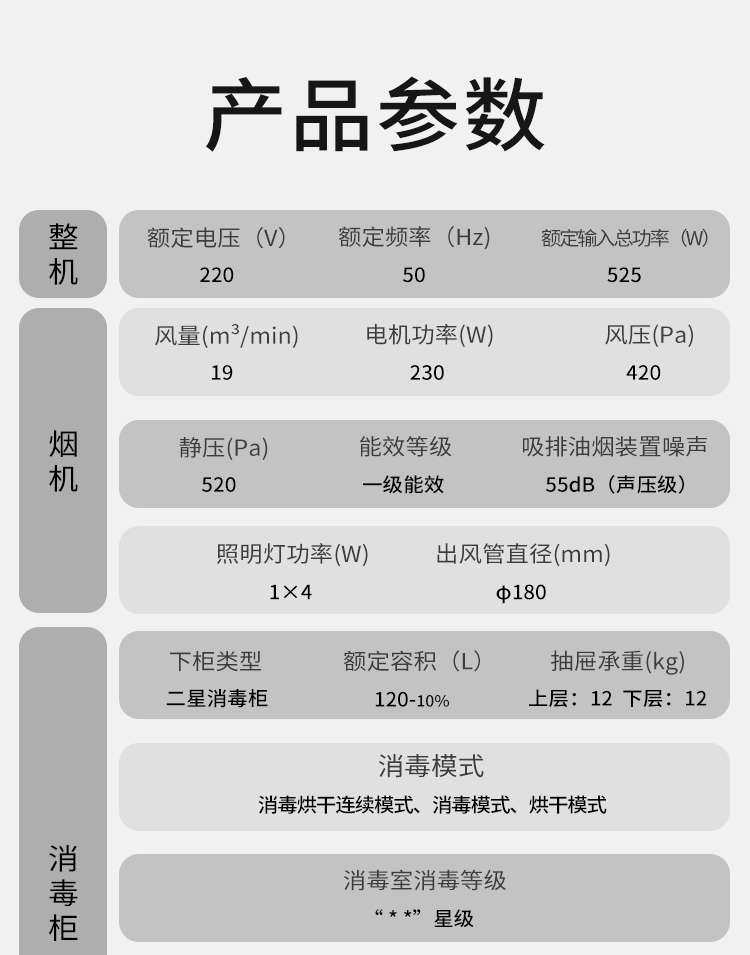 帅丰ND6消毒柜款集成灶